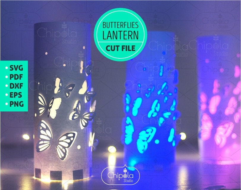 Download Butterflies Lantern Centerpiece Wedding decoration SVG 3D ...