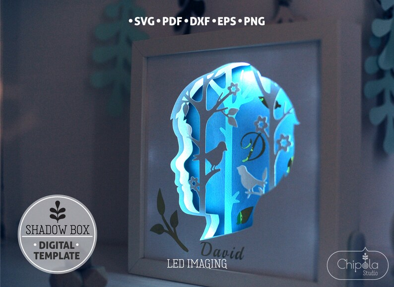 Download Boy portrait Shadow Box SVG 3d papercut SVG layered paper ...
