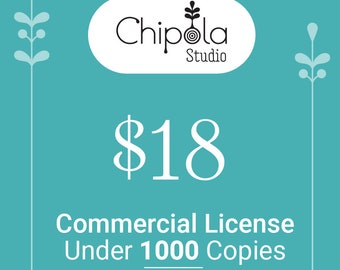 Commercial Extended License for Digital Downloads Only - under 1000 copies