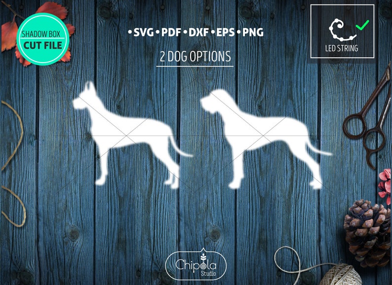 Download Great Dane Dog breed Shadow Box SVG 3d papercut SVG ...