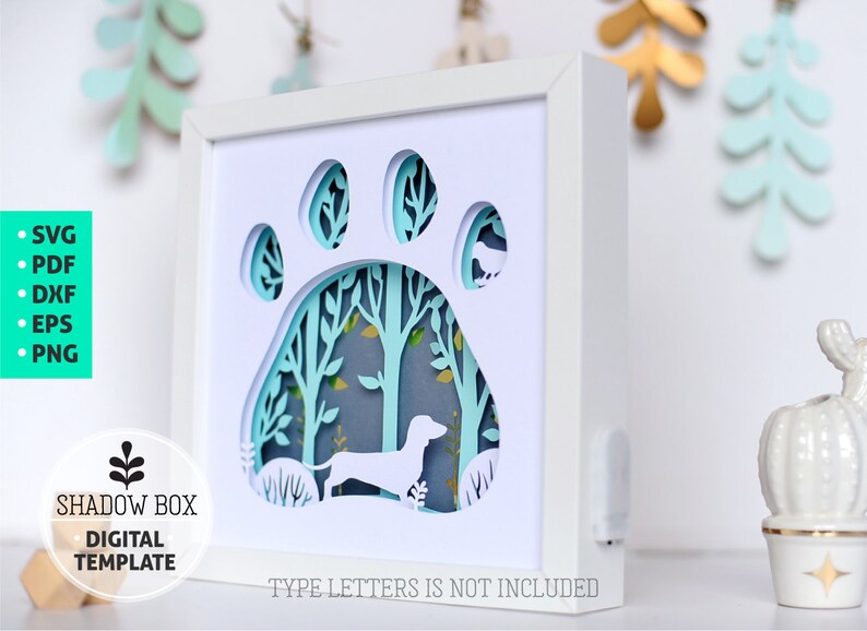 Download Dachshund Dog breed Shadow Box SVG 3d papercut SVG layered ...