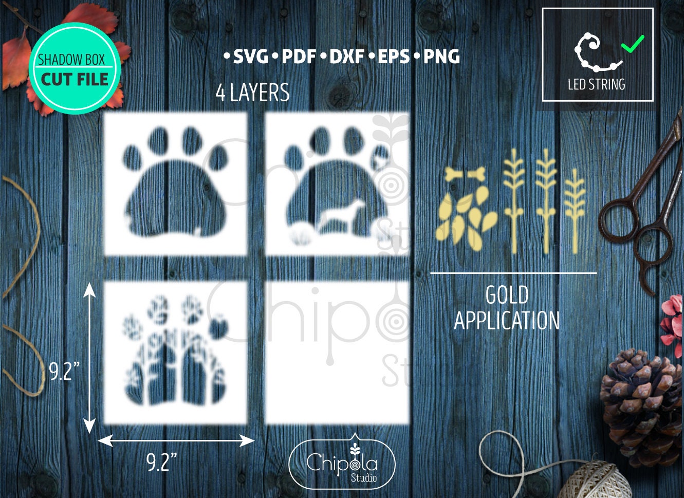 Rhodesian Ridgeback Dog Breed Shadow Box SVG, 3d Papercut SVG, Layered ...