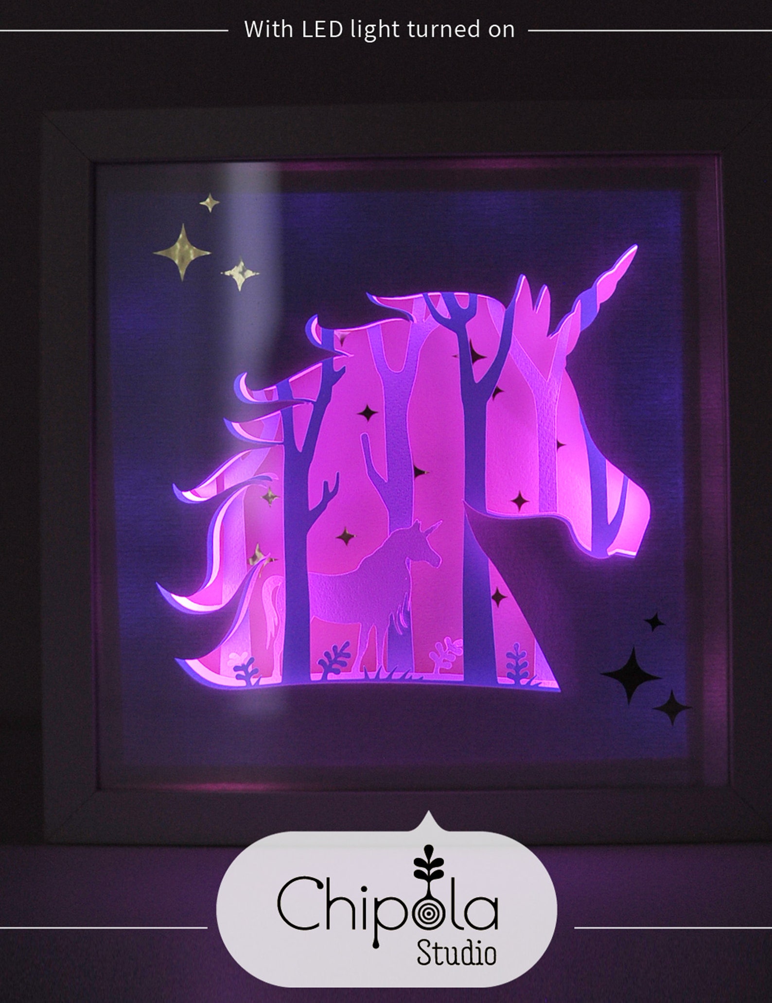 Download Unicorn Shadow Box SVG 3d papercut SVG layered paper art ...