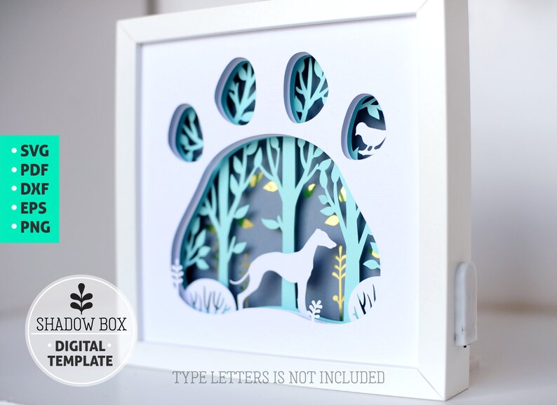 Download Greyhound Dog breed Shadow Box SVG 3d papercut SVG layered ...