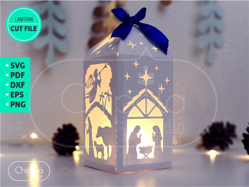 Download Christmas Lantern decoration SVG Nativity Lantern luminary ...