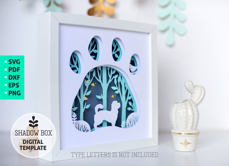 Download Maltese Dog breed Shadow Box SVG 3d papercut SVG layered ...