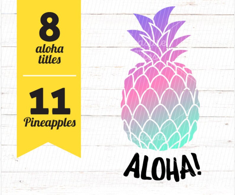 Download Tropical Download Set Rainbow Pineapple Cut File Aloha Svg File Pineapple Svg Pineapple For T Shirt Downloadable File