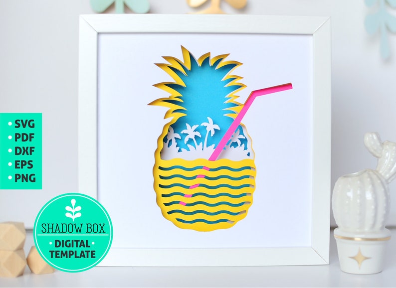 Download Pineapple Shadow Box SVG 3d papercut SVG layered paper art ...