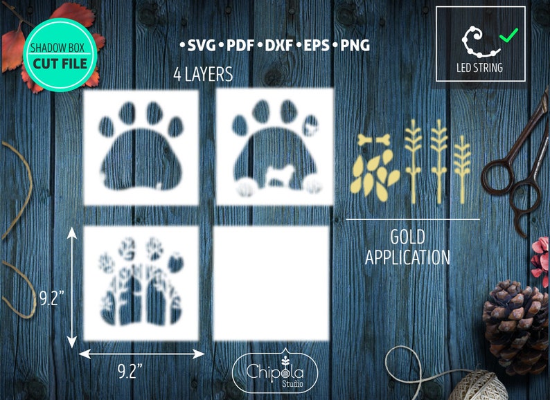 Download Pug Dog Shadow Box SVG 3d papercut SVG layered paper art ...