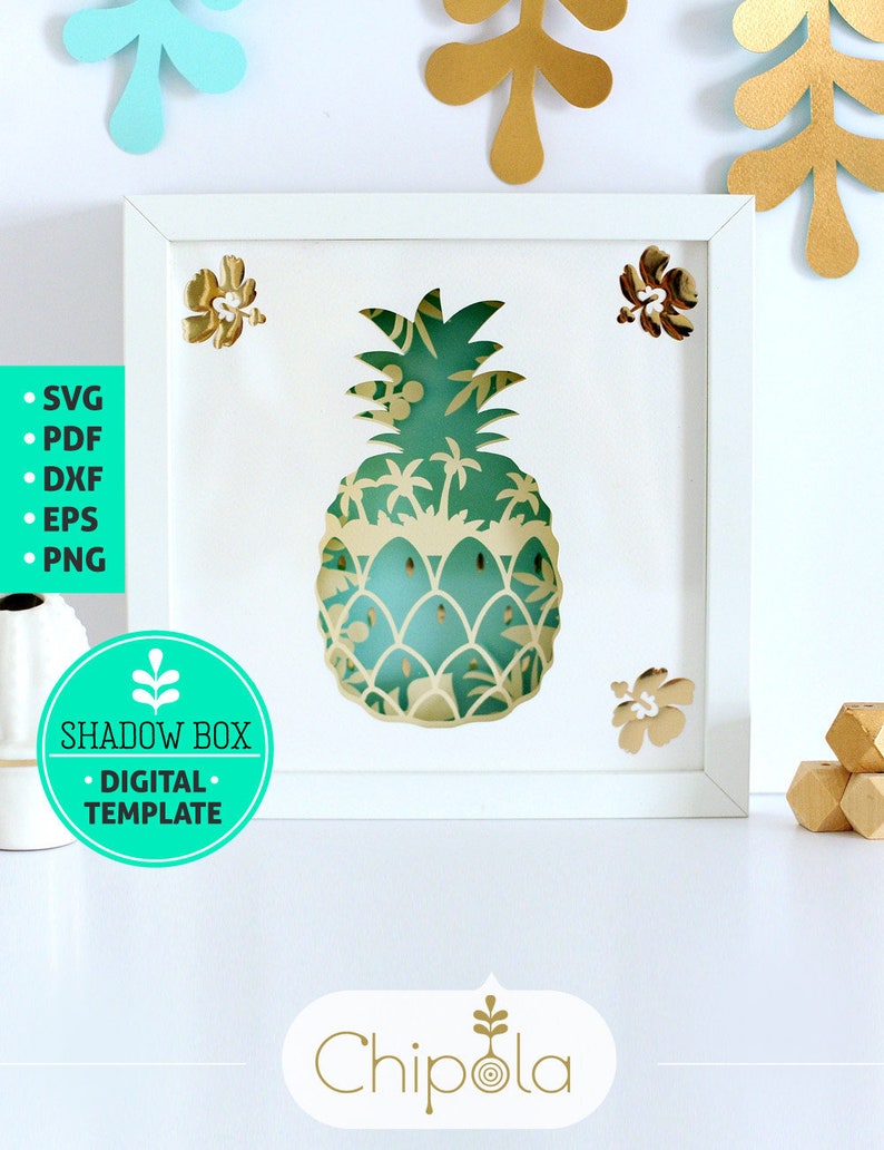 Download Pineapple Shadow Box SVG 3d papercut SVG layered paper art ...