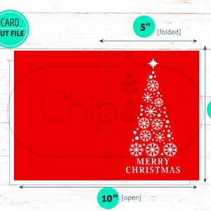 3 Christmas Cards Set, Christmas Cards Templates SVG, Christmas invitation file, Papercut Card, birch trees deer svg snowflakes svg image 5