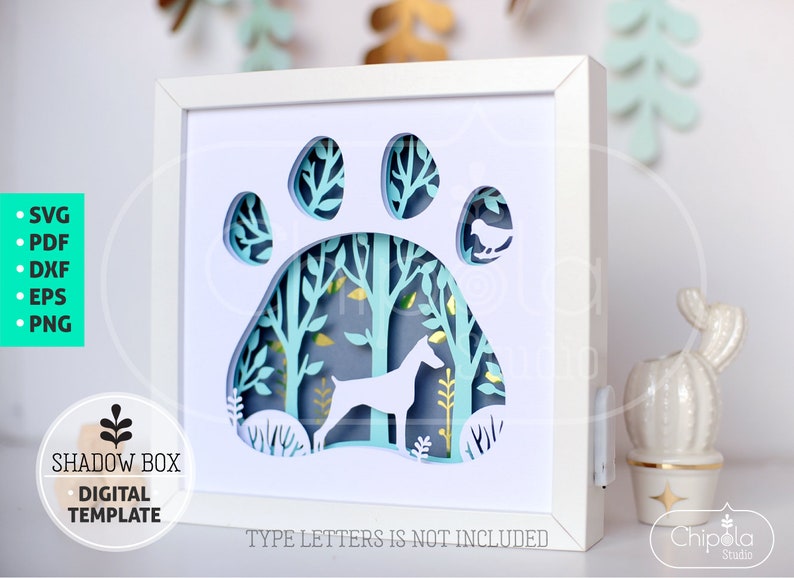 Download Doberman Dog breed Shadow Box SVG 3d papercut SVG layered ...