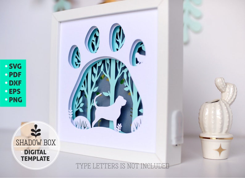Download Bloodhound Dog breed Shadow Box SVG 3d papercut SVG ...