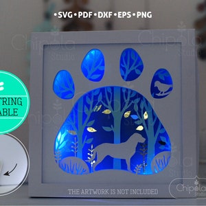 Blank Square Shadow Box Frame SVG for Layered Artwork Paper Art. 3d ...