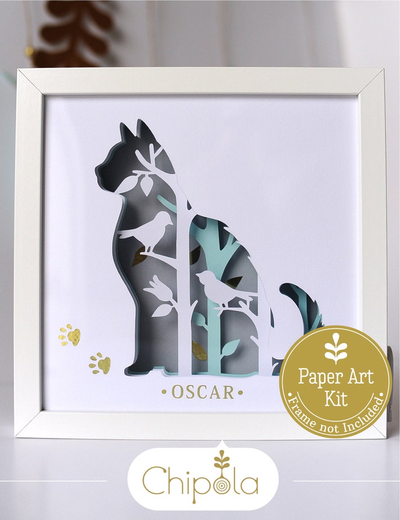 Download Pet Portraits 3d Diy Paper Art Kit Art With Light Paper Cut Paper With Light Cat Diy Art Animals Art Cat Paper Art Papercraft Layered Paper Art Art Collectibles