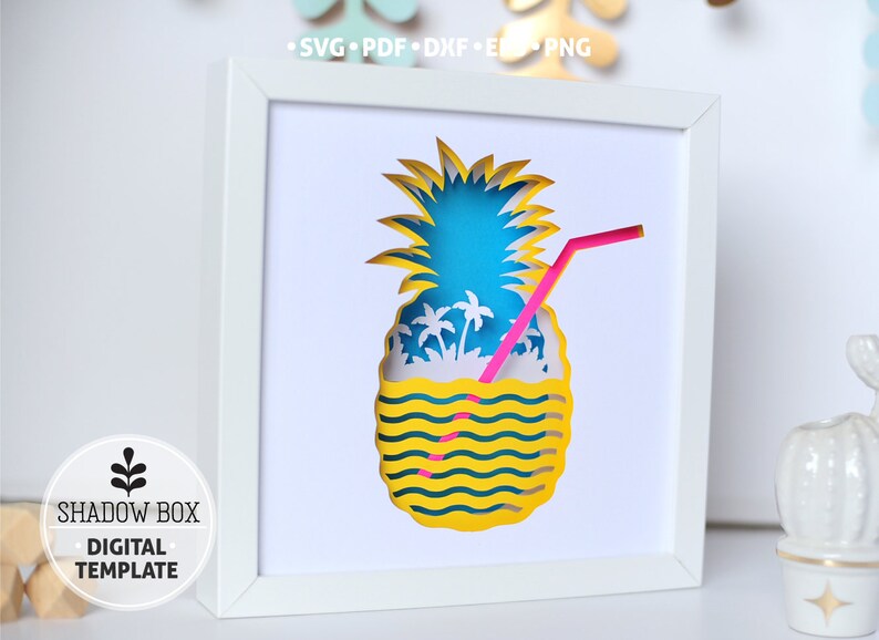 Download Pineapple Shadow Box SVG 3d papercut SVG layered paper art ...