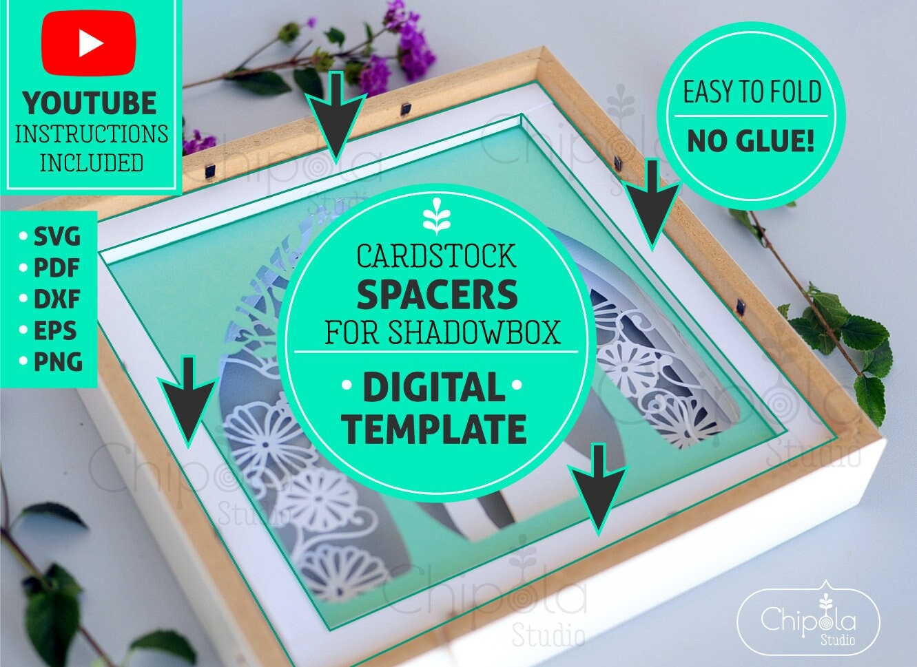 Spacers Template From Cardstock for Your Layered Artwork Paper Etsy