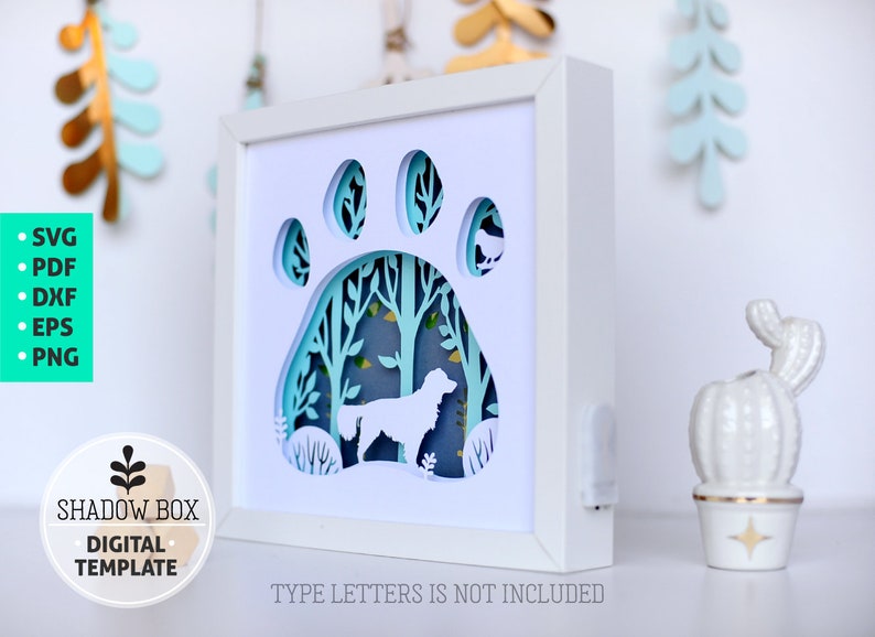 Nederlandse Kooikerhondje Dog breed Shadow Box SVG 3d | Etsy