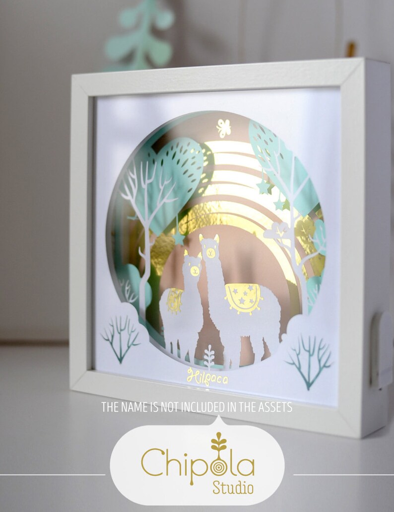 Download Alpaca Shadow Box SVG 3d papercut SVG layered paper art | Etsy