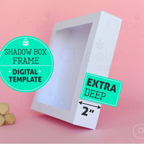 Paper Box Frame Light Box Template. Shadow Box Light Box Etsy