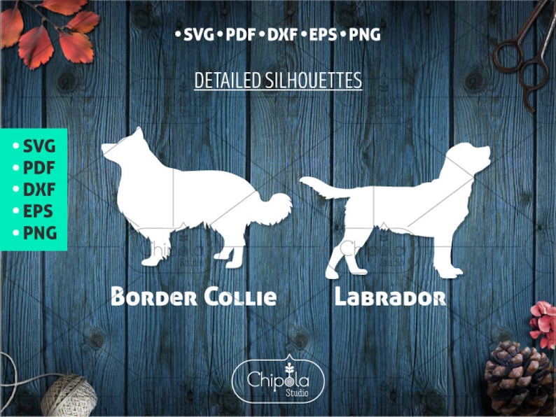 Dog Breeds Bundle SVG Set Vector Cut File, Dogs Papercut, Side View Cut ...