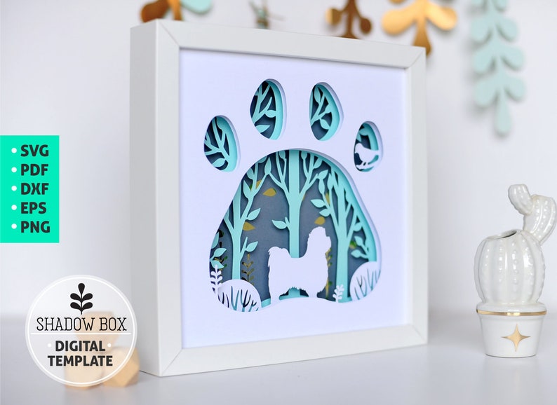 Download Shih Tzu Dog breed Shadow Box SVG 3d papercut SVG layered ...