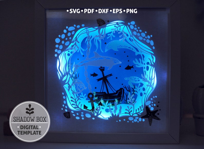 Download Underwater Shadow Box SVG 3d papercut SVG layered paper ...
