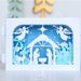 Nativity Christmas 3D Card SVG, 3d SVG, pop up Christmas Card, Papercut Card, tunnel card, layered card template, layered card 