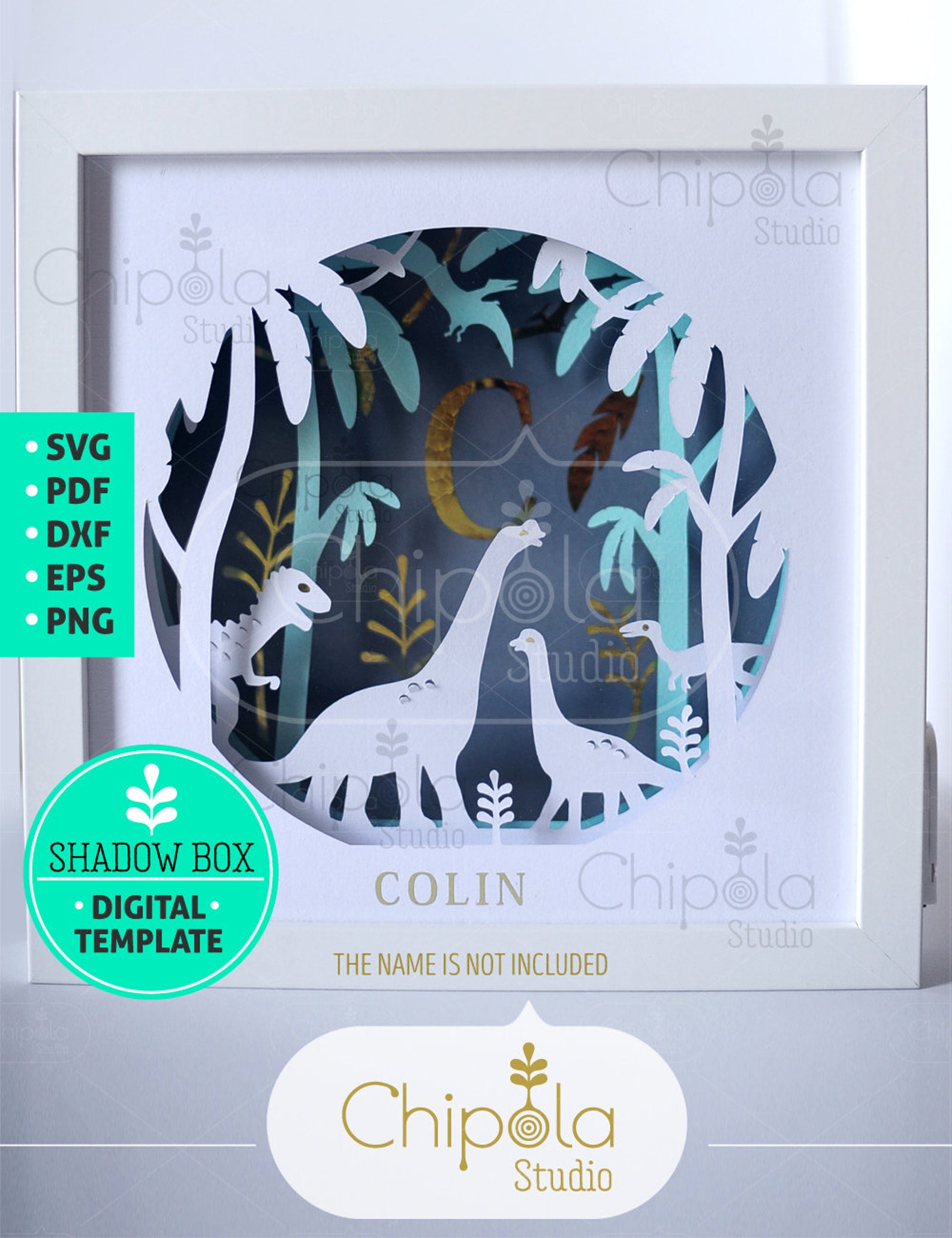 Download Dinosaurs Shadow Box SVG 3d papercut SVG layered paper art ...