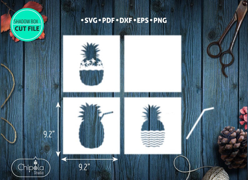 Download Pineapple Shadow Box SVG 3d papercut SVG layered paper art ...