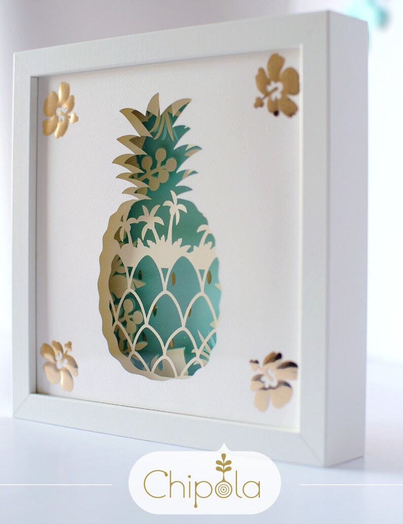 Download Pineapple Shadow Box SVG 3d papercut SVG layered paper art ...