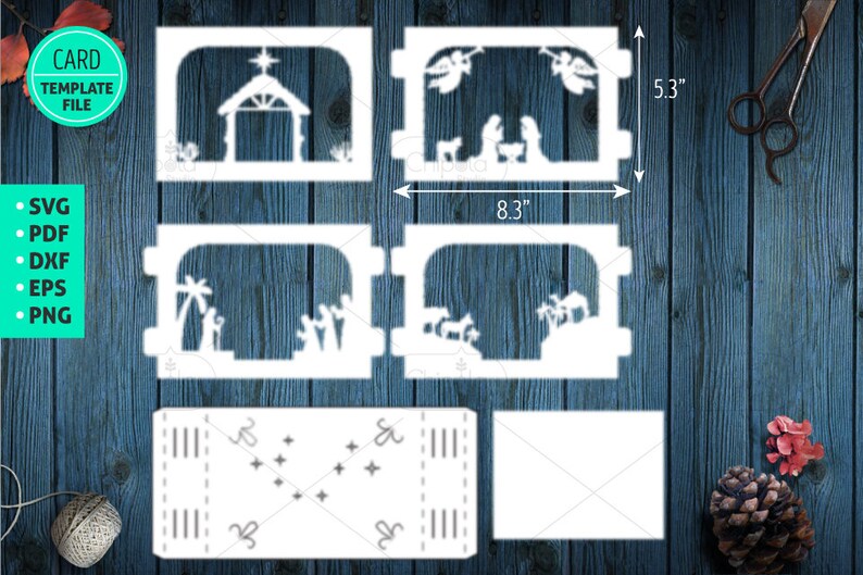 Nativity Christmas 3D Card SVG 3d SVG pop up Christmas Card | Etsy