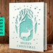 Christmas Card SVG, Christmas Cards Template SVG, Christmas invitation file, Papercut Card, birch trees deer svg  snowflakes svg 