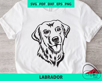 Labrador Head with paws SVG portrait vector cut file, papercut, dog lovers, dog cut template, SVG file, dog t-shirt, Cricut, Silhouette