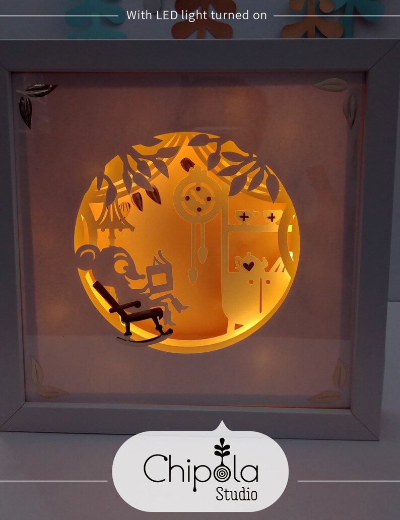 Download Nursery Shadow Box SVG 3d papercut SVG layered paper art ...
