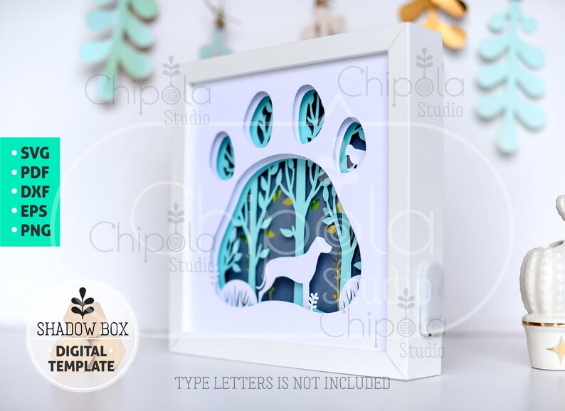 Rhodesian Ridgeback Dog Breed Shadow Box SVG, 3d Papercut SVG, Layered ...