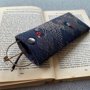 Étui de protection pour lunettes en coton japonais fait main, étui à lunettes, étui à lunettes de lecture, étui à lunettes rembourré pour hommes et femmes
