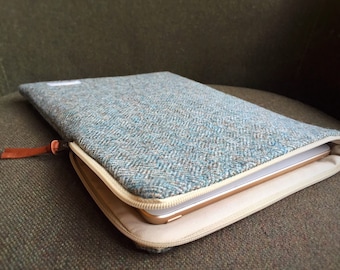 Personalised Wool iPad Case & MacBook Laptop Sleeve - Green Parquet