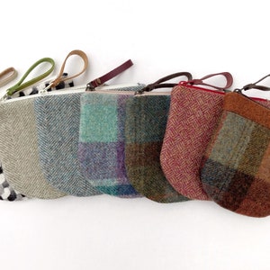 Piccola borsa con cerniera in pura lana fatta a mano, portamonete, portamonete, mini portafoglio per donna, portamonete per uomo, porta carte da viaggio, marsupio