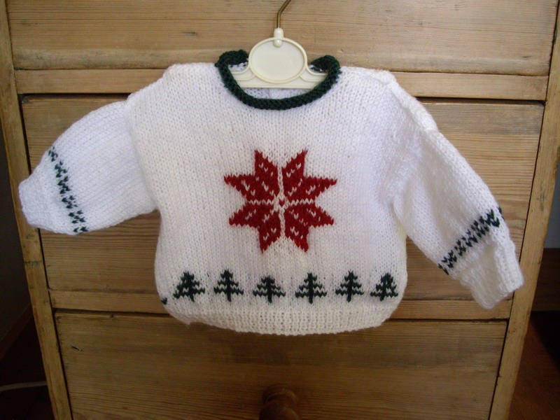 Baby Christmas Jumper Knitting Pattern Pdf Etsy UK