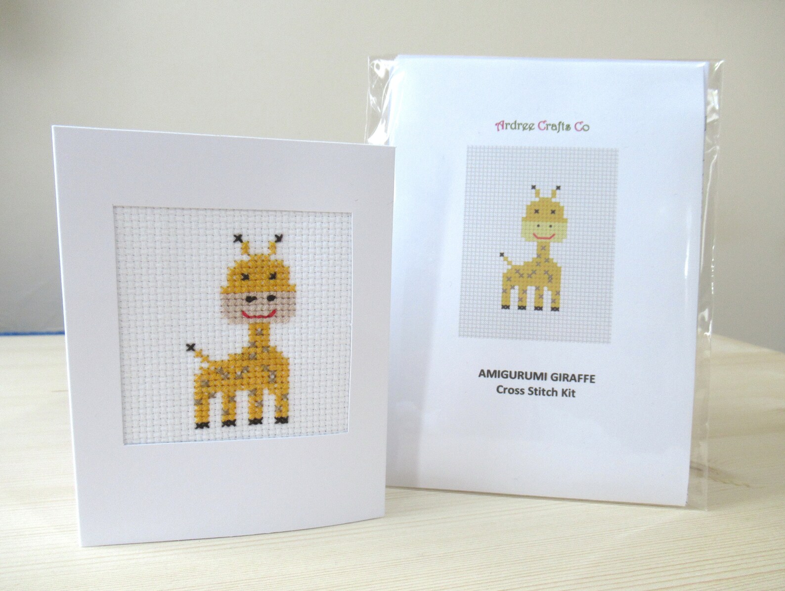 Amigurumi Giraffe Cross Stitch Kit With Aperture Card Etsy