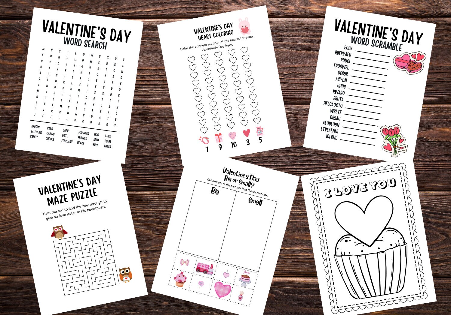 Love-filled Valentine's Day Activity Pack: Printable Worksheets for ...