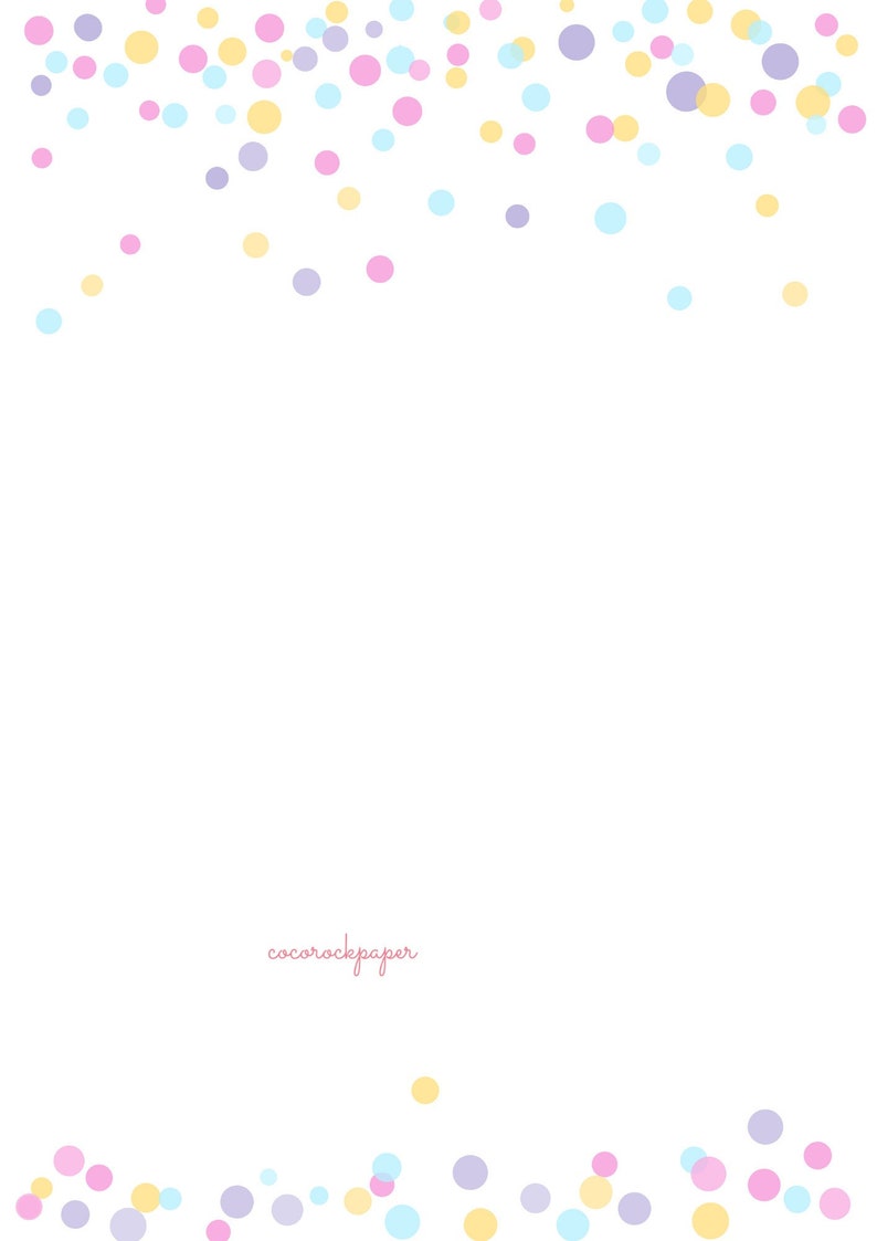 Printable Confetti Border 9 Pages Paper Craft Supplies Digital Download ...