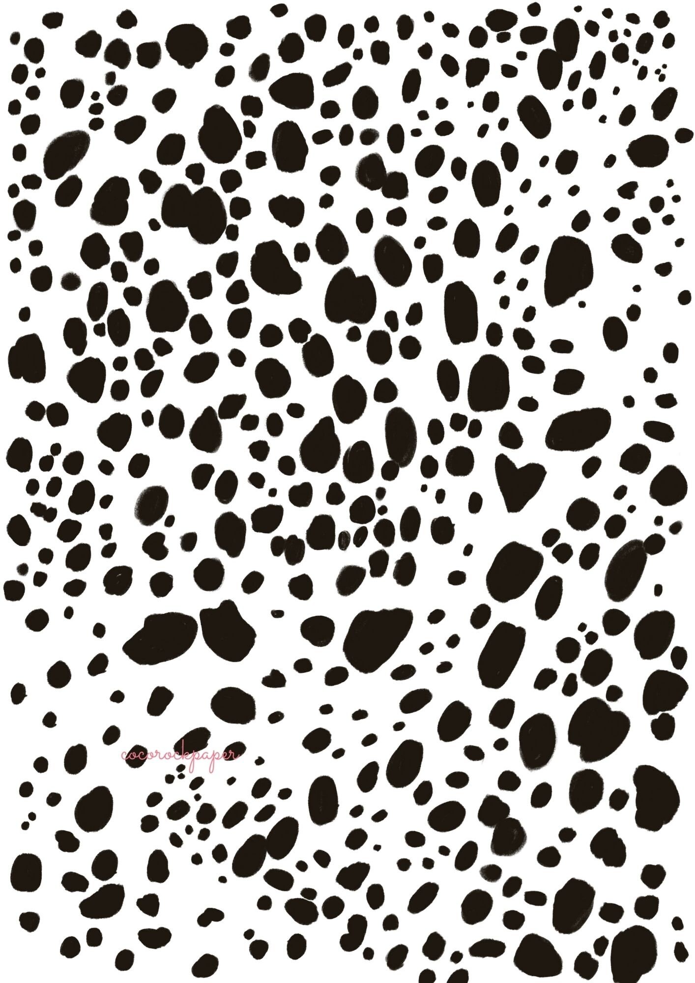 Dalmatian Dog or Cow White With Black Spots Pattern All-over Print