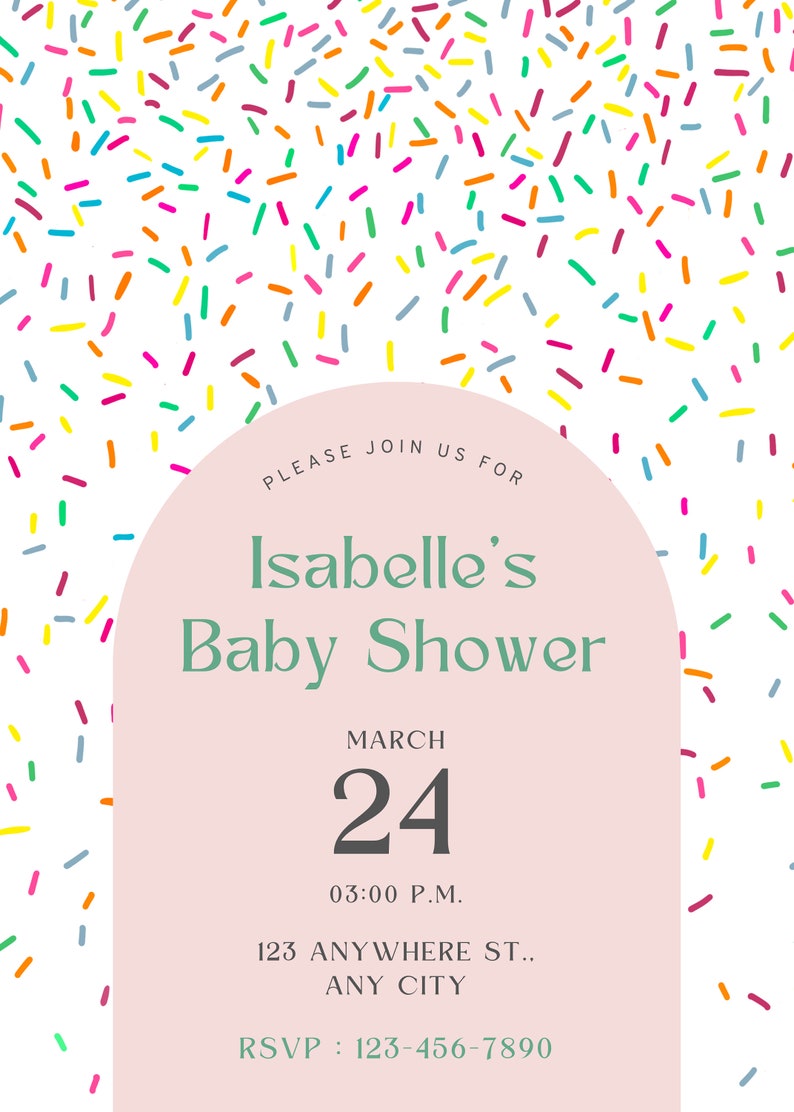 Sprinkle Border Printable Printable Sprinkles Border - Paper Craft Supplies - Invitation Template ...