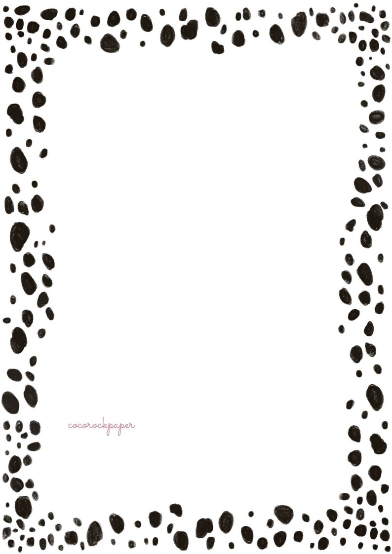 Printable Dalmatian Border 8 Pages Paper Craft Supplies Invitation