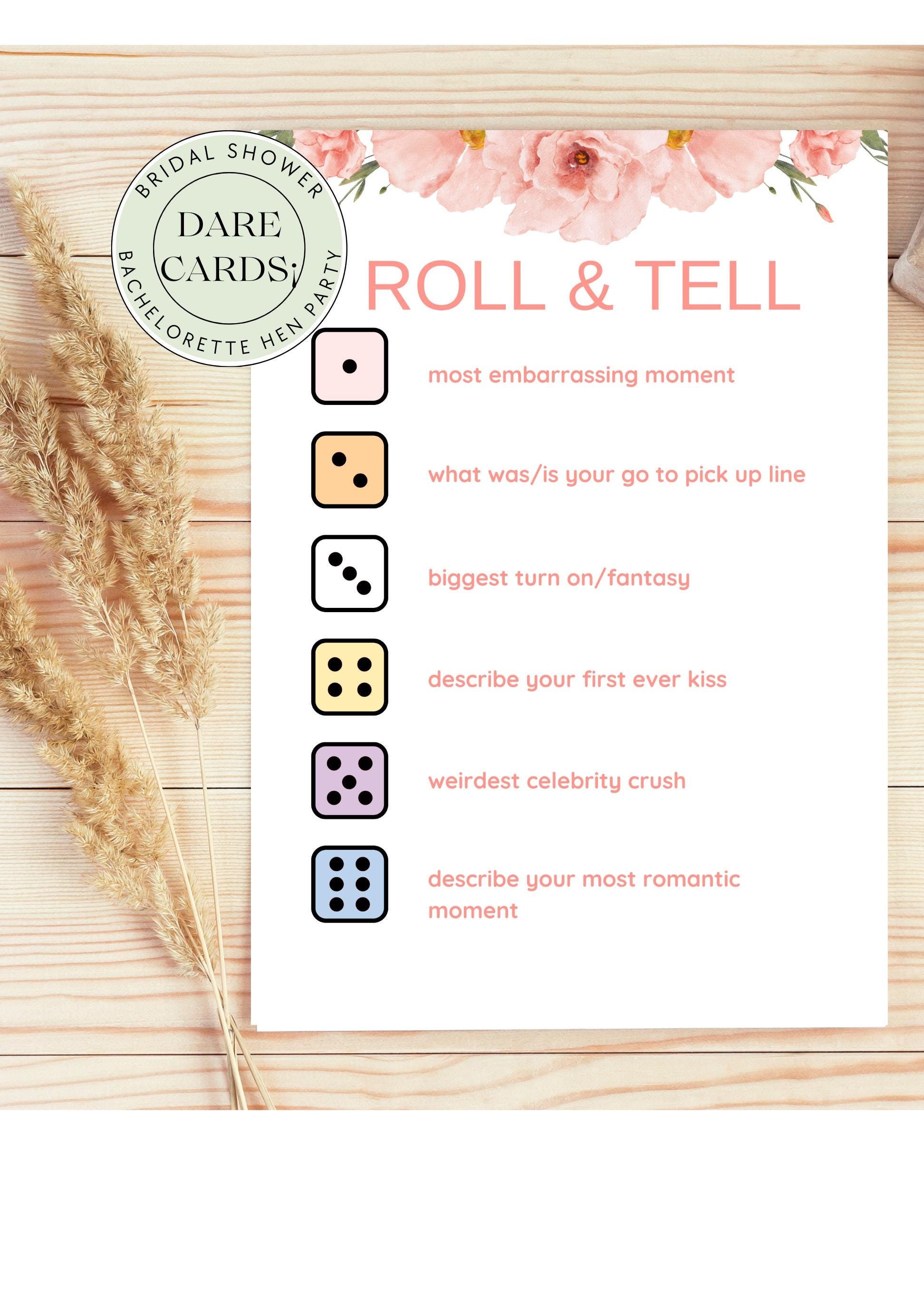 Dares for Bachelorette, Drinking Game Printable, Hen Party Dare Cards ...