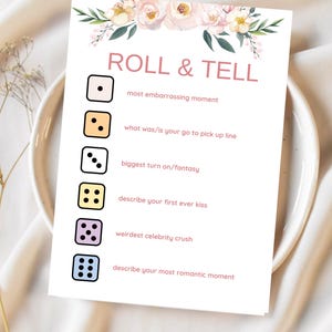 Bachelorette Dare Cards Activity - Printable Hen Party Game - Floral ...