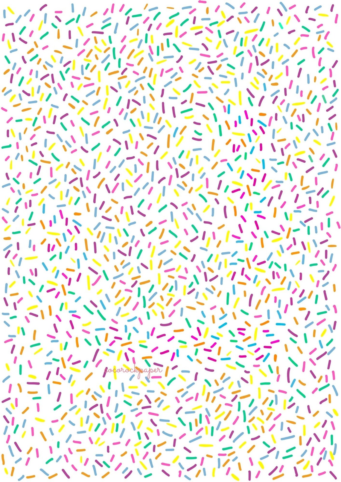 Printable Sprinkles Border Paper Craft Supplies Invitation Template ...