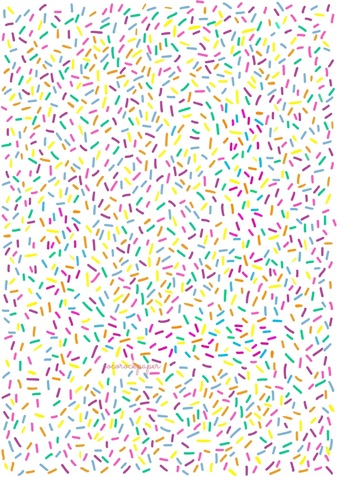 Printable Sprinkles Border Paper Craft Supplies Invitation Template